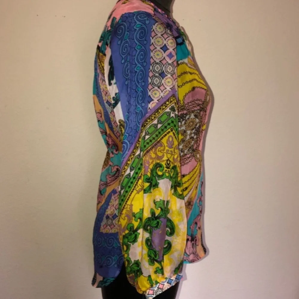 Hale Bob Silk Semi-Sheer Blouse - Picture 4 of 8